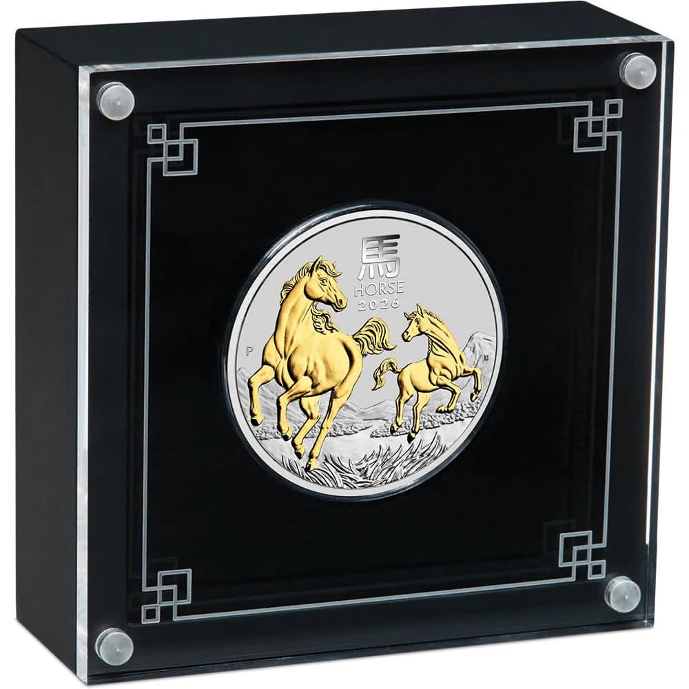 2026 Year Of The Horse 1oz Silver Gilded Coin