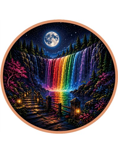 PRE ORDER - ENCHANTED CASCADE Colorized 5 Oz Copper Medal