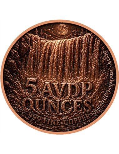 PRE ORDER - ENCHANTED CASCADE Colorized 5 Oz Copper Medal