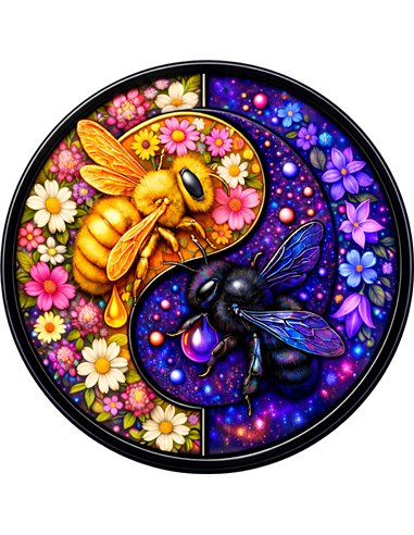 HONEY BEE: Wildflower Yin Yang 1 Oz .999 Copper Round Italy 2026