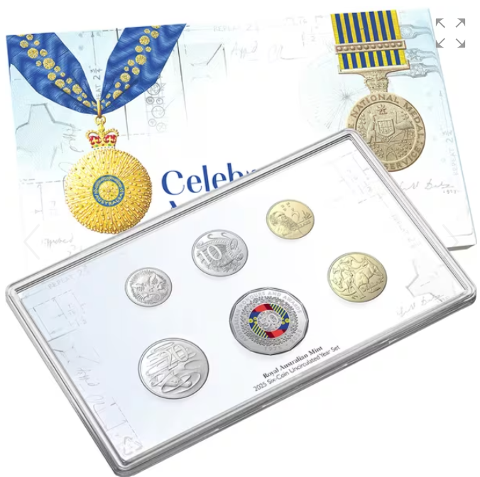 2025 50 Years Of The Australian Honours System Uncirculated Six Coin Year Set