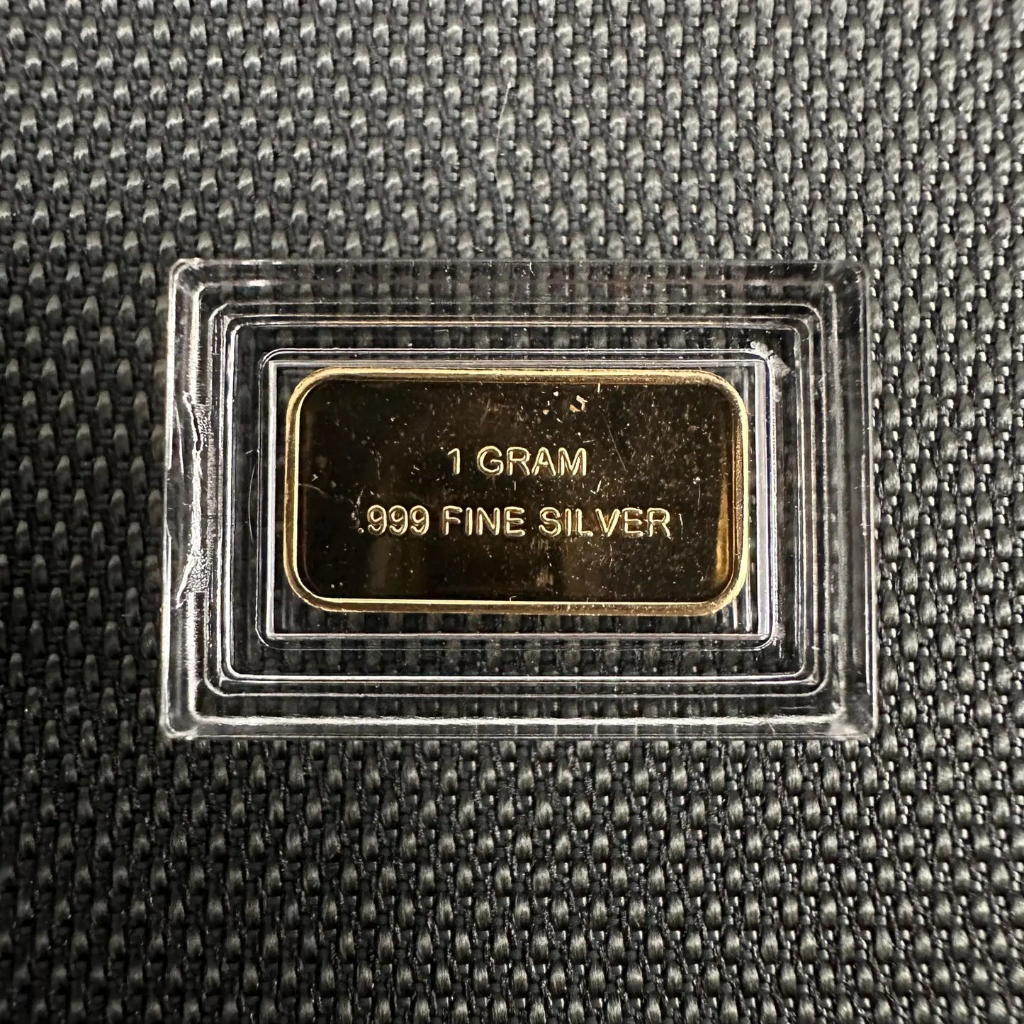 "WONKA GOLDEN TICKET"  1 Gram 999 Silver Bullion Bar In Capsule - 24k Gold Plate