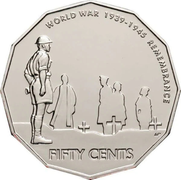 2005 50 Cent Circulated Coin - World War 1939-1945 Remembrance