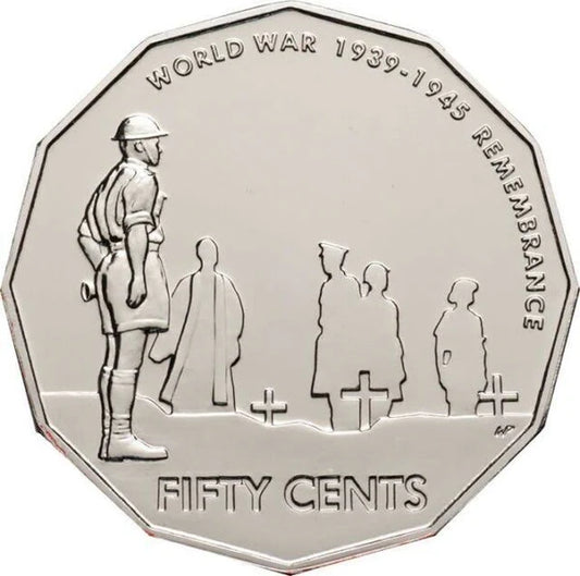 2005 50 Cent Circulated Coin - World War 1939-1945 Remembrance