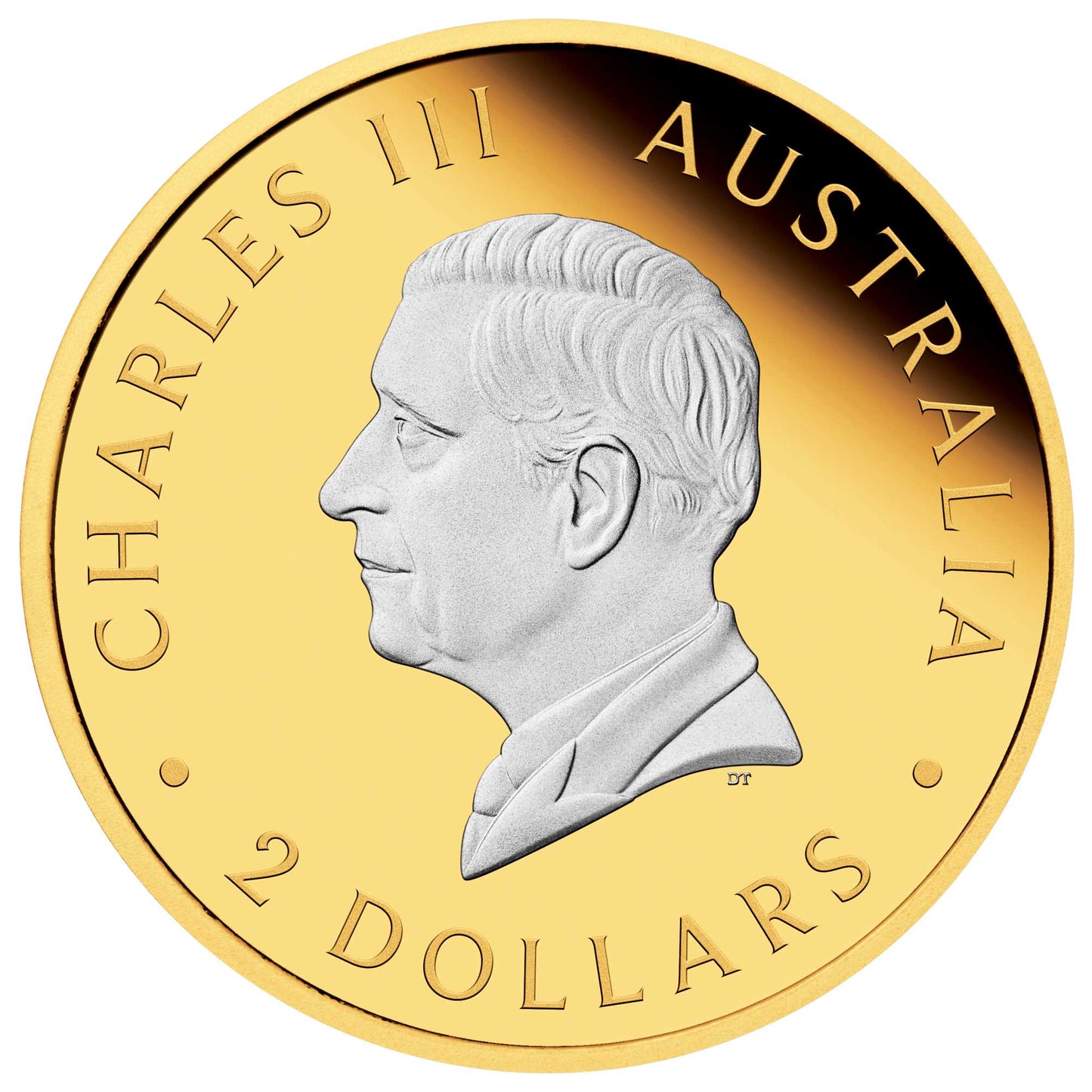 Australian Kangaroo 2025 2oz Silver Proof Reverse Gilded Coin - mintage 3000