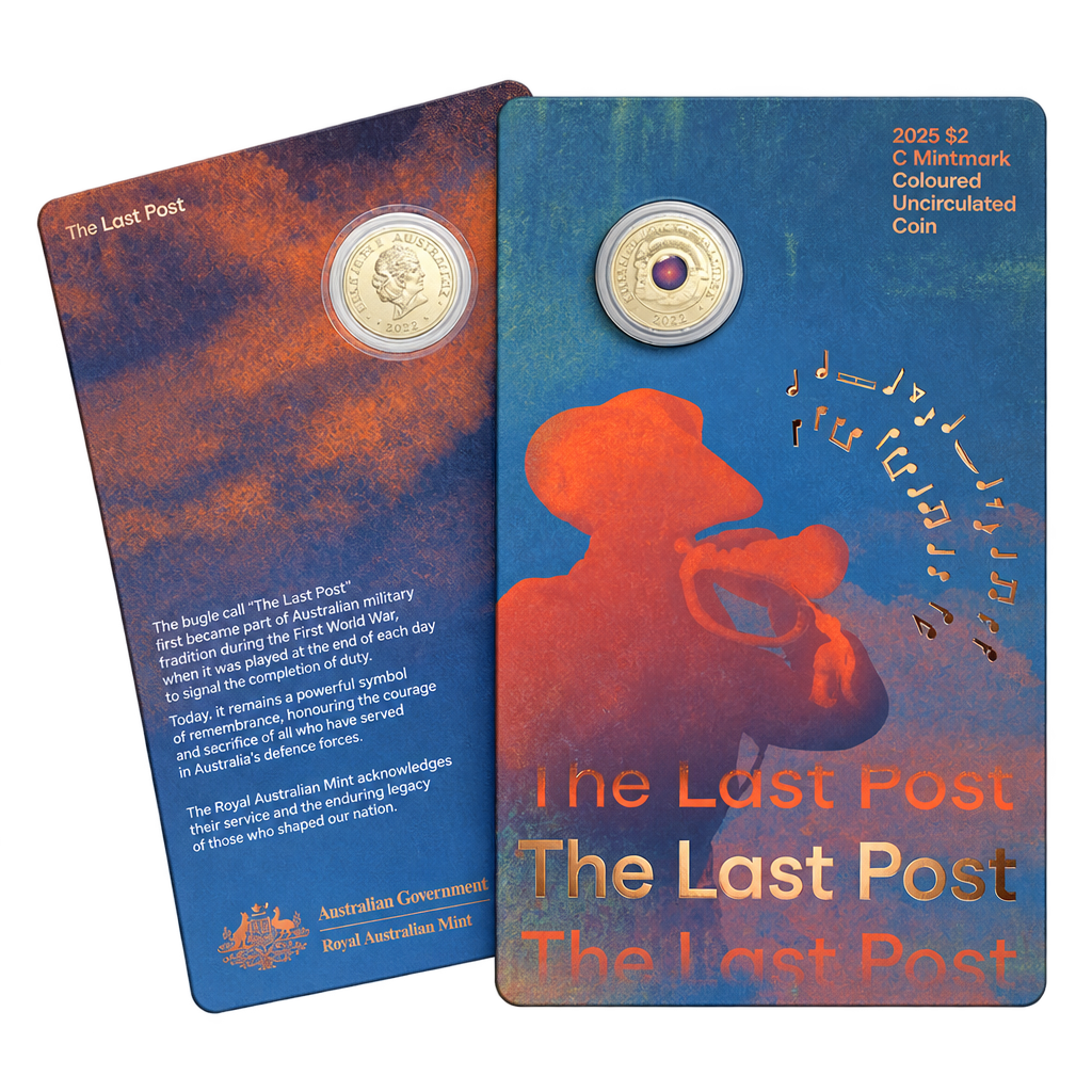 2026 $2 The Last Post ‘C’ Mintmark Coloured Uncirculated Coin - AVAILABLE TUESDAY 10TH NOVEMBER 2026 0830 AEST