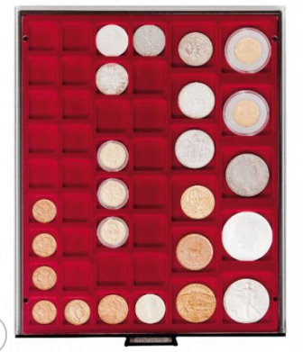 LIGHTHOUSE Coin Box 45 compartments with varying Ø, smoke coloured - MBMIX