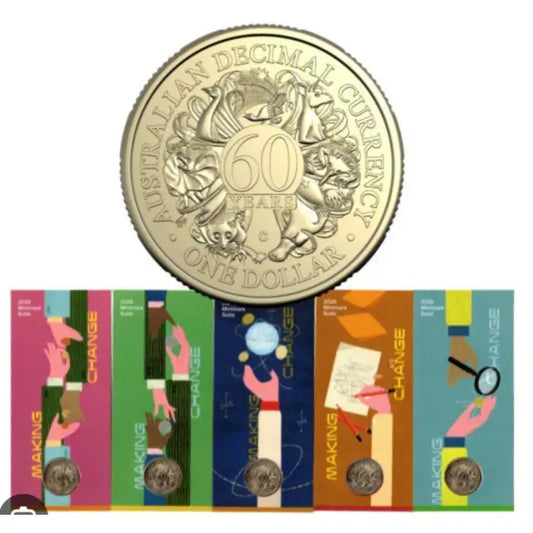 $1 2026 60th Anniversary Decimal Currency 'C' Mintmark Set of 5