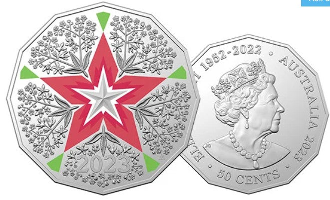 2023 Merry Christmas uncirculated 50c coin