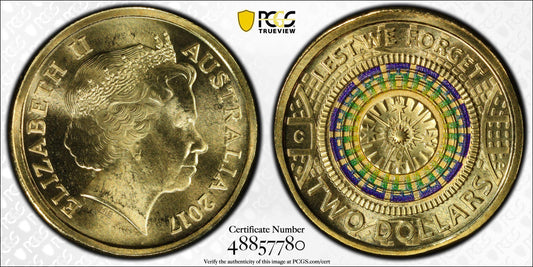 2017-C PCGS MS69 LEST WE FORGET NAPIERS MOSAIC