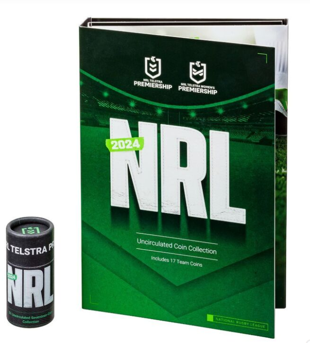 NRL 2024 $1 17-Coin Collection Folder & Coin Tube