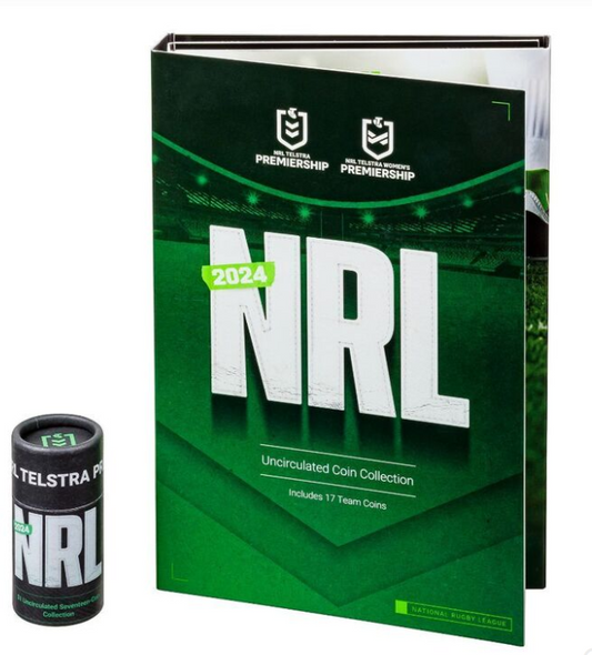 NRL 2024 $1 17-Coin Collection Folder & Coin Tube
