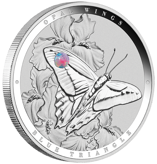 NEW RELEASE - 2026 Australian Opal Wings- Blue Triangle 1oz Silver Proof Coin