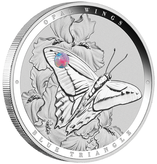 NEW RELEASE - 2026 Australian Opal Wings- Blue Triangle 1oz Silver Proof Coin