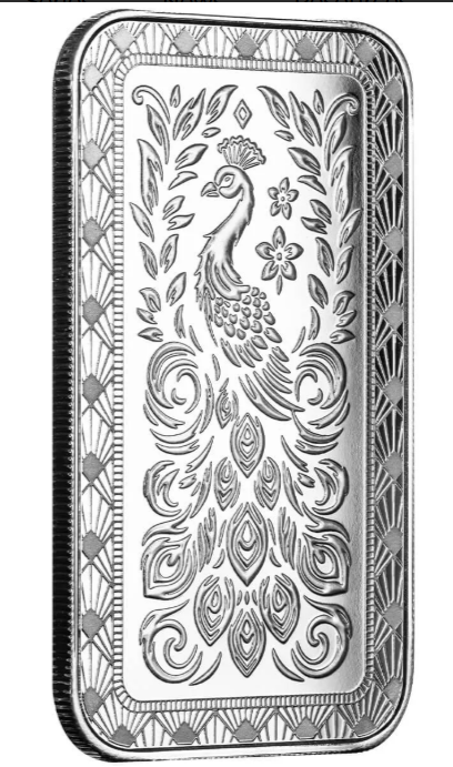 Marquee Peacock 1 oz Silver Bar