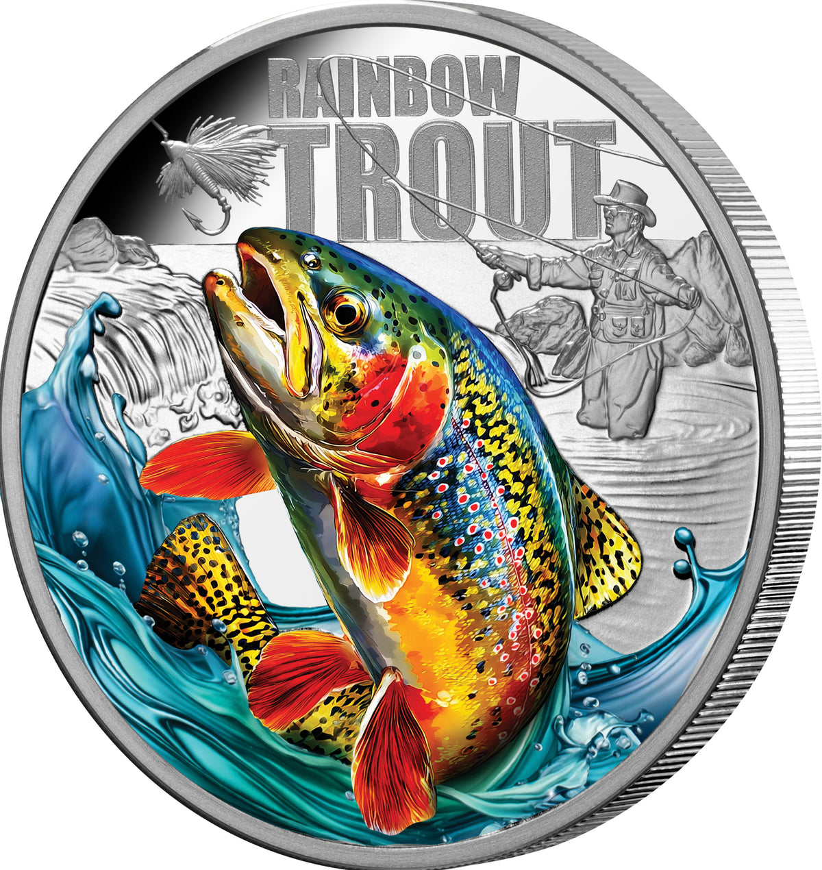 NEW RELEASE - Rainbow Trout 2027 $1 Colour 1oz Silver Proof Coin