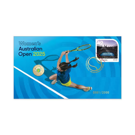 2025 Australian Open Women's Limited Edition Postal Numismatic Cover (PNC)