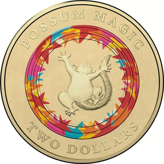 2017 $2 RED POSSUM MAGIC HAPPY HUSH IS VISIBLE COIN UNC