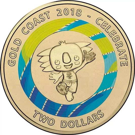 2018 $2 COMMONWEALTH GAMES BOROBI COIN CIRCULATED