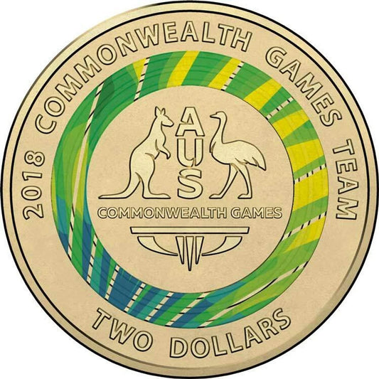 2018 Gold Coast Commonwealth Games Coat of Arms - GREEN - circulated
