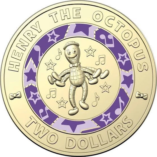 2021 WIGGLES - HENRY THE OCTOPUS UNCIRCULATED $2 COIN