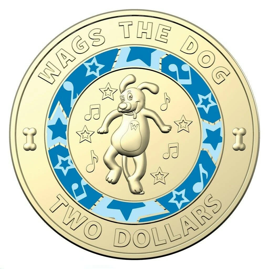 2021 WIGGLES - WAGS THE DOG UNCIRCULATED $2 COIN