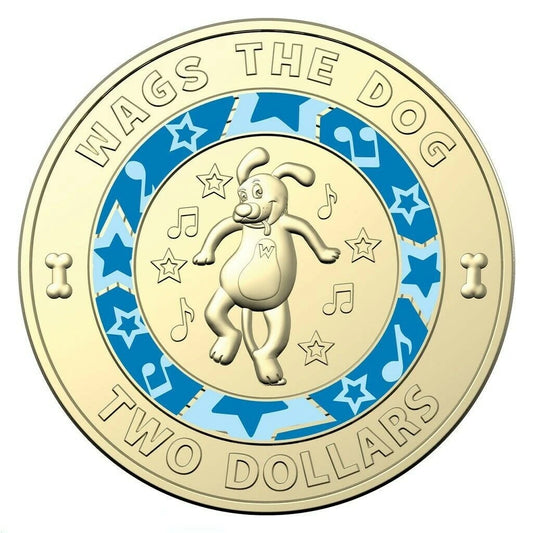 2021 WIGGLES - WAGS THE DOG UNCIRCULATED $2 COIN