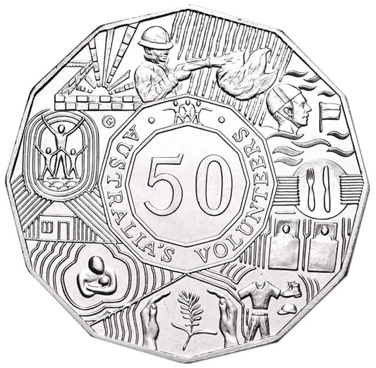 2003 Australia's Volunteers Uncirculated 50c coin - ex mint set