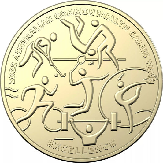 2022 $1 Coin Commonwealth Games Team - EXCELLENCE - unc