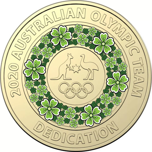 2020 Olympics - GREEN "DEDICATION" - circulated $2 coin