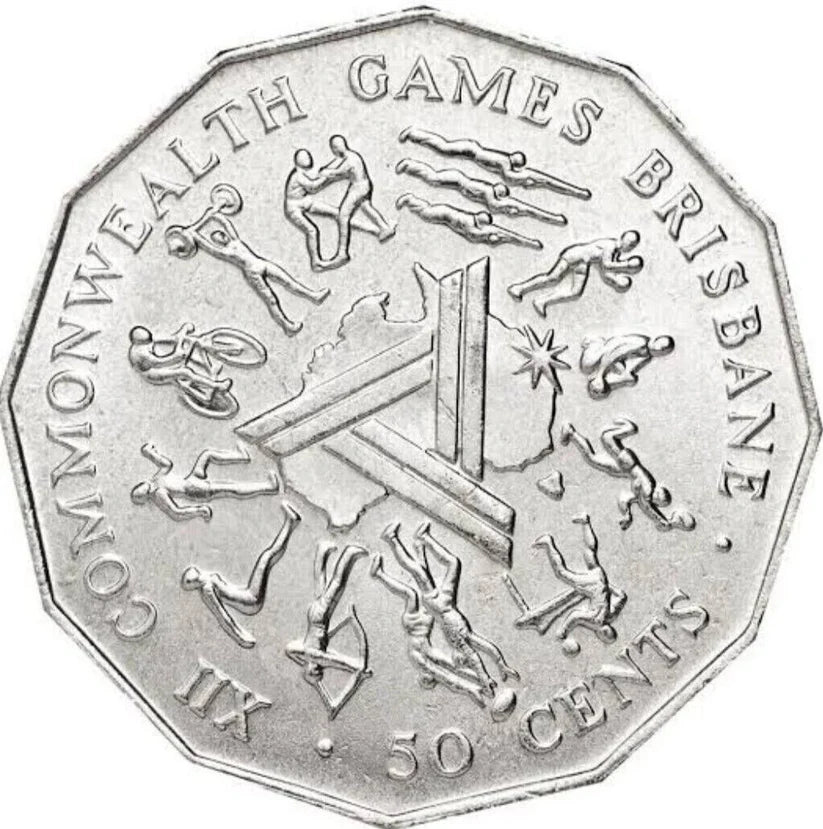 1982 COMMONWEALTH GAMES 50C UNCIRCULATED