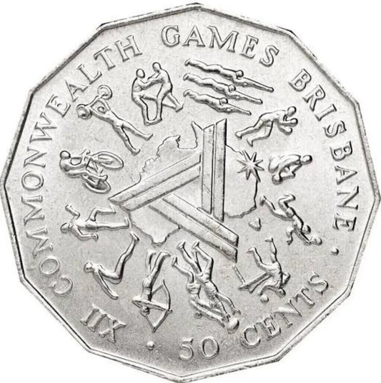 1982 COMMONWEALTH GAMES 50C UNCIRCULATED