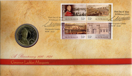 2010 $1 PNC: "Governor Lachlan Macquarie Bicentenary."