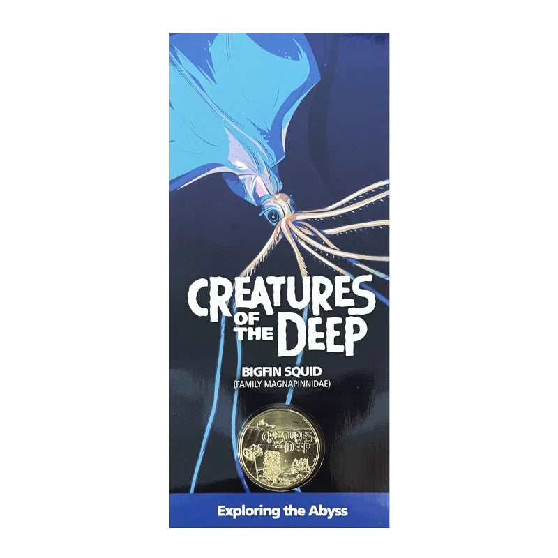 2023 $1 Unc. Coin: Creatures of the Deep - "Bigfin Squid." - "C" Mintmark.