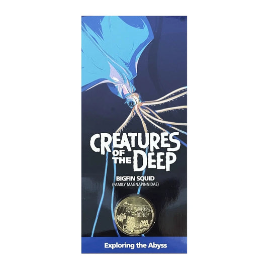 2023 $1 Unc. Coin: Creatures of the Deep - "Bigfin Squid." - "C" Mintmark.