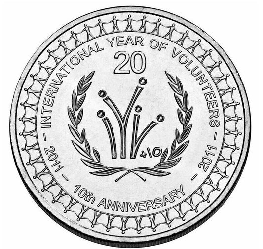 2011 YEAR OF VOLUNTEERS 20c UNCIRCULATED