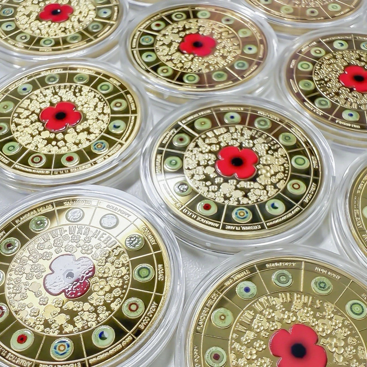 Australia Red Poppy Remembrance Souvenir Medallion