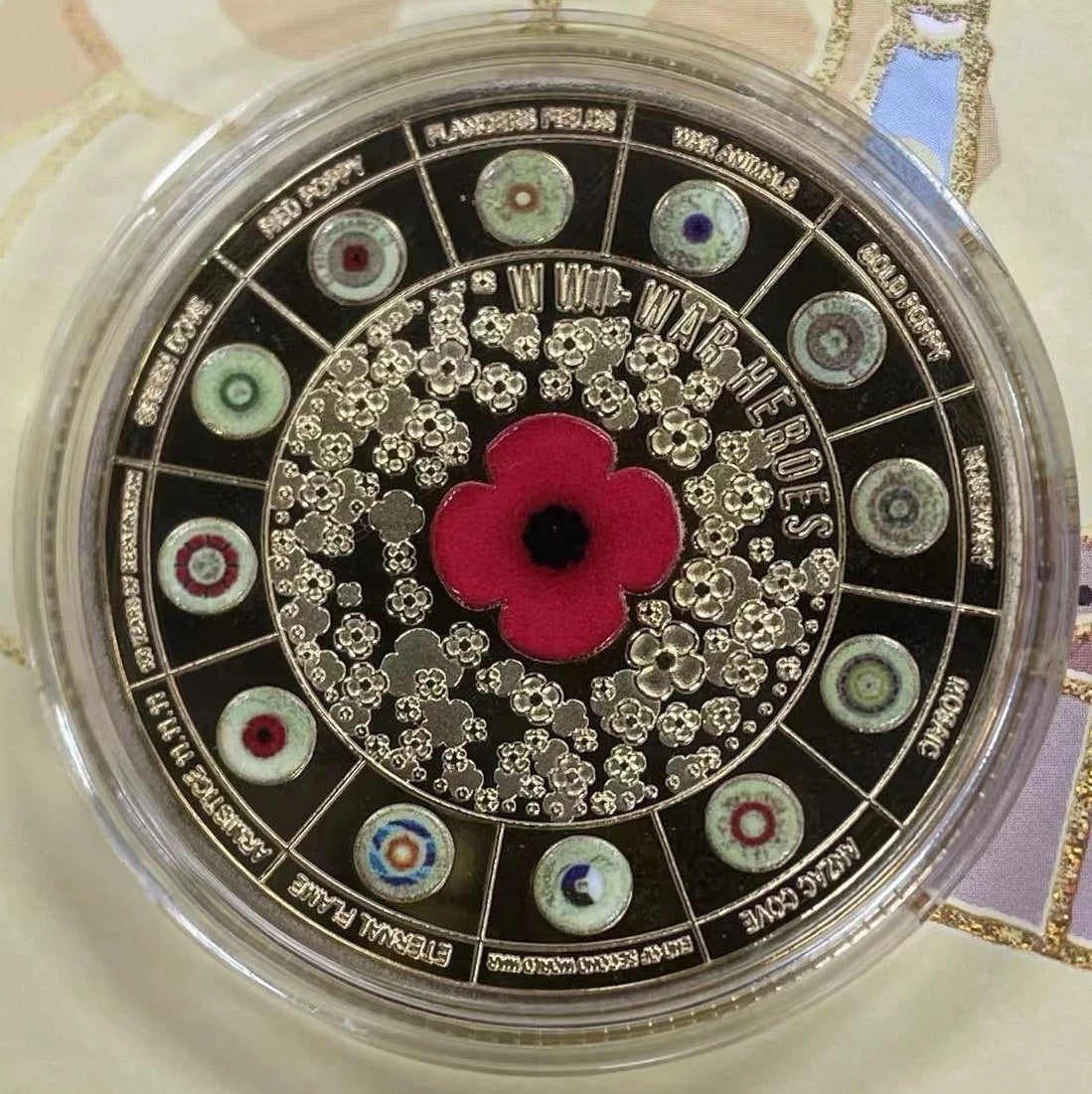 Australia Red Poppy Remembrance Souvenir Medallion