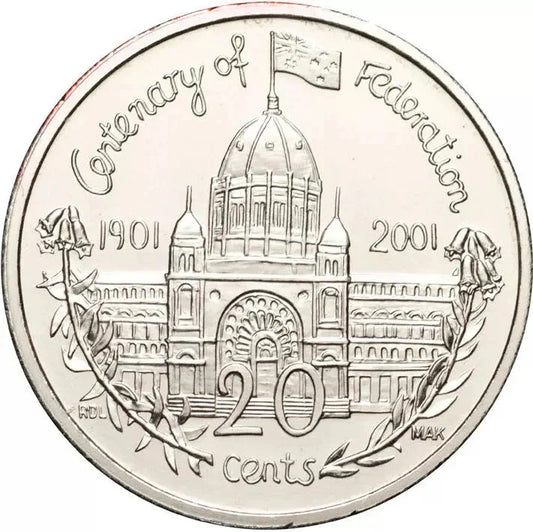 2001 Centenary of Federation 20c uncirculated - VICTORIA