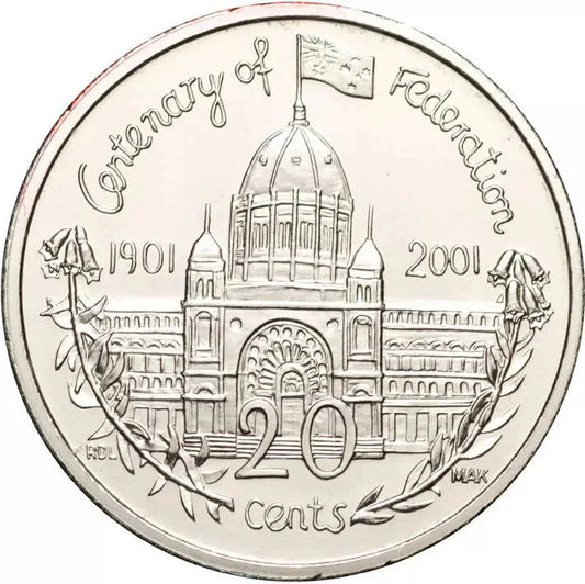 2001 Centenary of Federation 20c circulated - VICTORIA