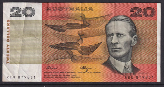 1993 AUSTRALIA $20 PAPER BANKNOTES CIRCULATED CONDITION