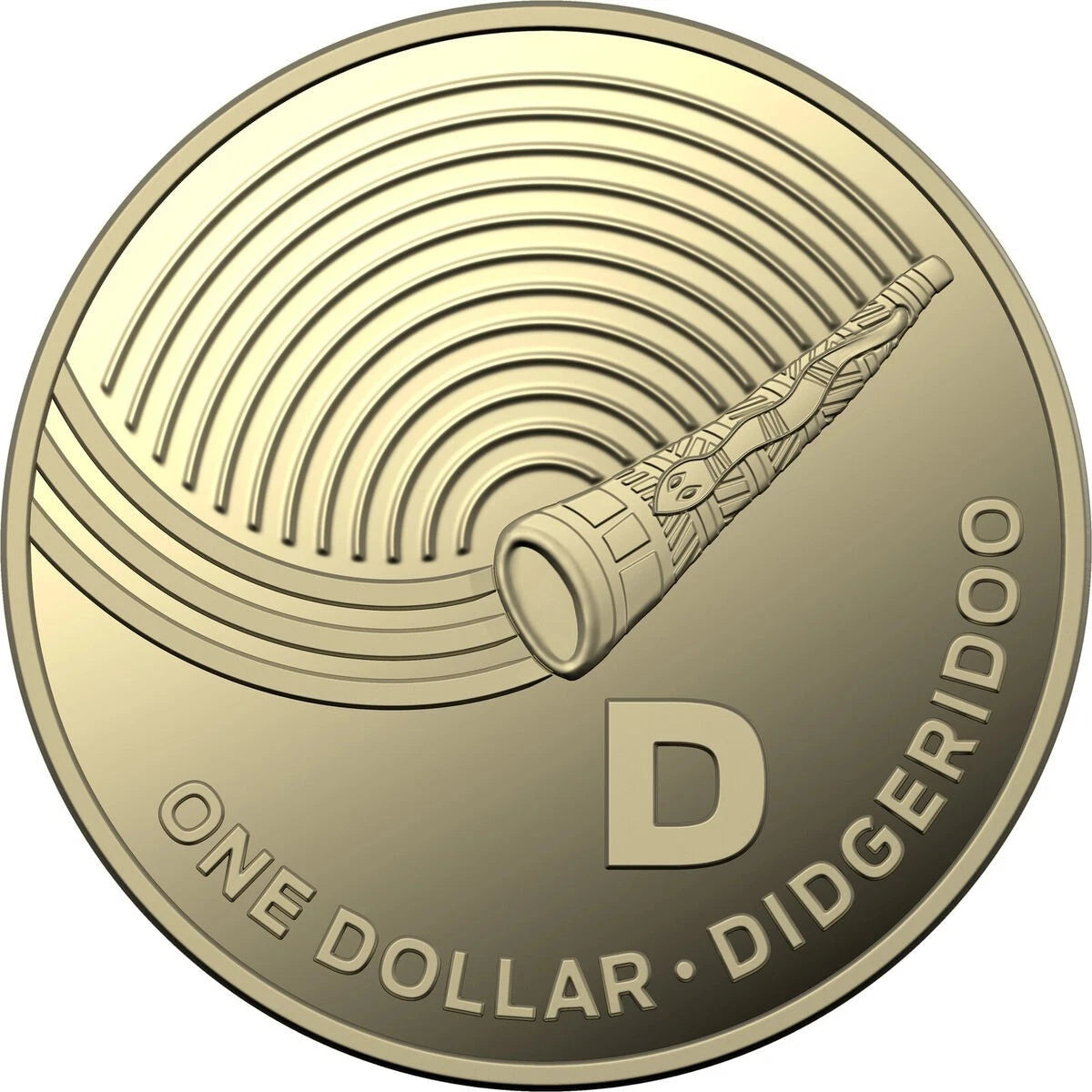 2019 Great Aussie Coin Hunt 1 "D" for Didgeridoo $1 Coin - Circulated