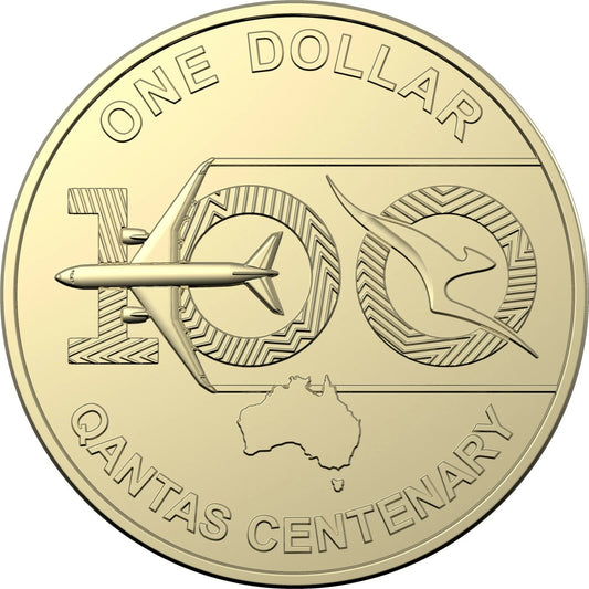 2020 100 YEARS OF QANTAS $1 UNCIRCULATED COIN