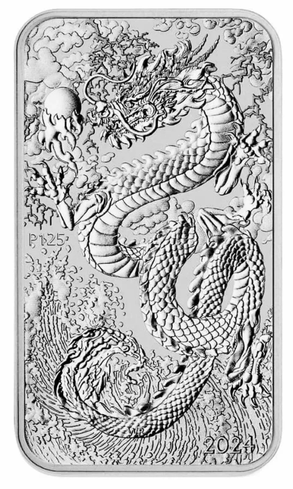 2024 Perth Mint Year of the Dragon 1 oz Silver Rectangular Bullion Coin