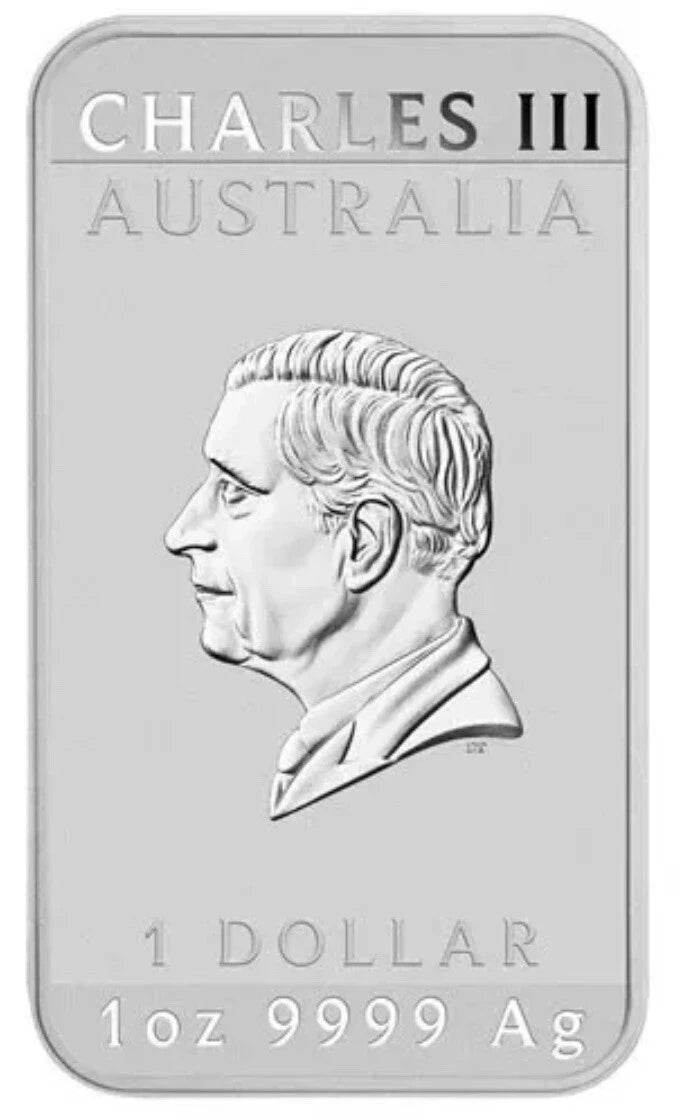 2024 Perth Mint Year of the Dragon 1 oz Silver Rectangular Bullion Coin