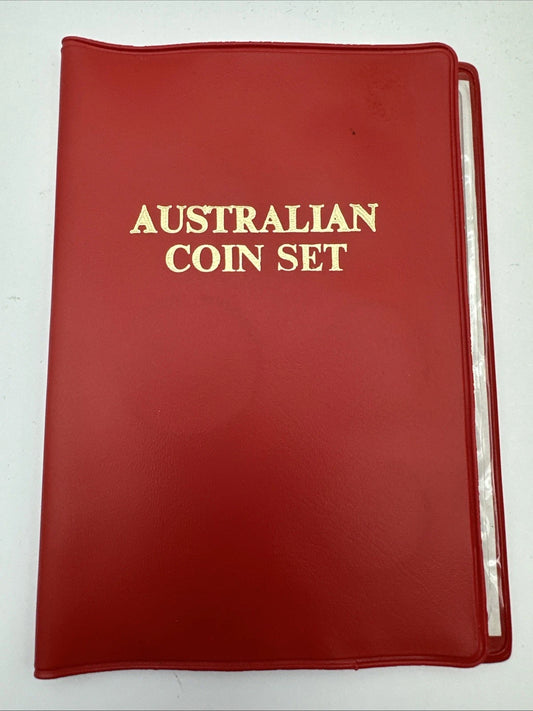 1968 Coin Set Red Wallet - AUSTRALIAN COIN SET - no 50c