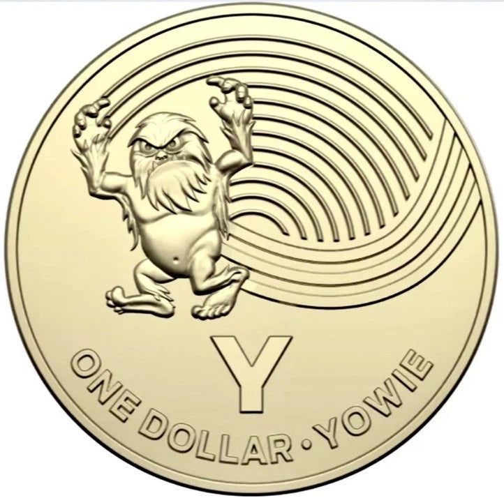 2019 GREAT AUSSIE COIN HUNT 1 - "Y" - YOWIE  - CIRCULATED $1 COIN