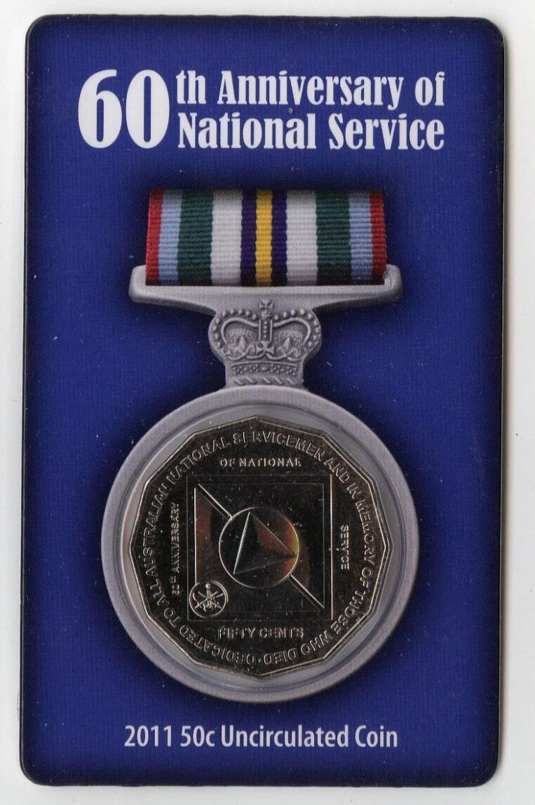 2011 50 Cent Uncirculated Coin: "60th Anniversary of National Service."