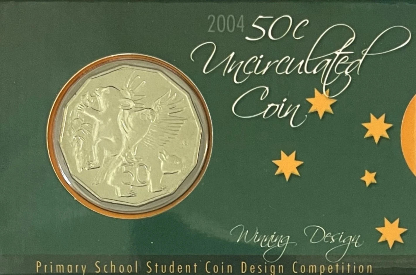 2004 50 Cent Uncirculated Coin: "Student Design."