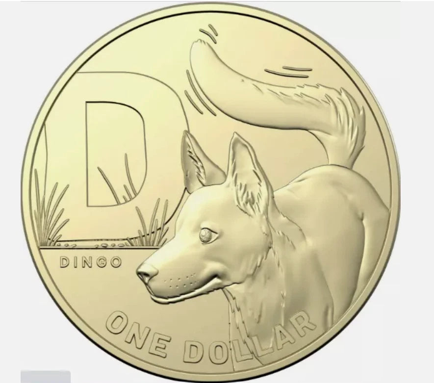 2021 GREAT AUSSIE COIN HUNT 2 - "D" - DINGO - CIRCULATED $1 COIN